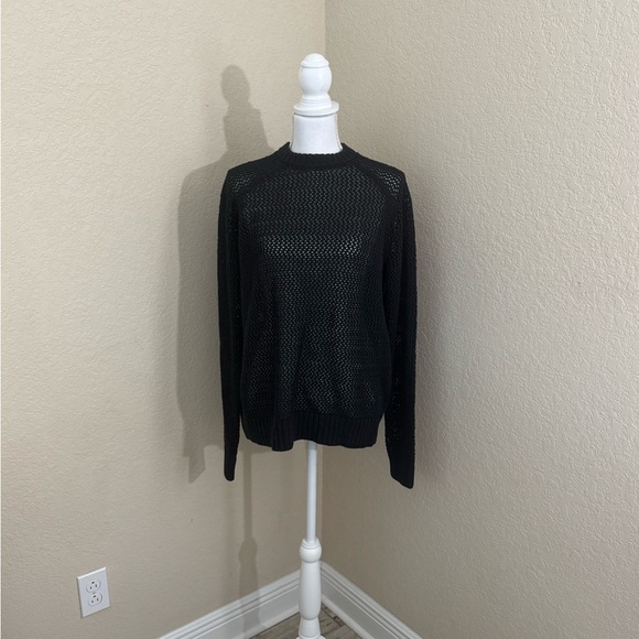 Imogene + Willie Cascabel open weave sweater in Black XS